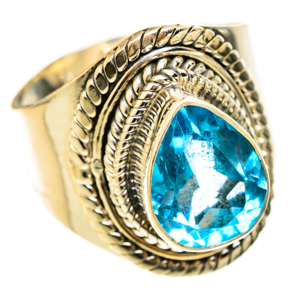 Blue Topaz Rings handcrafted by Ana Silver Co - RING123207 - Photo 2
