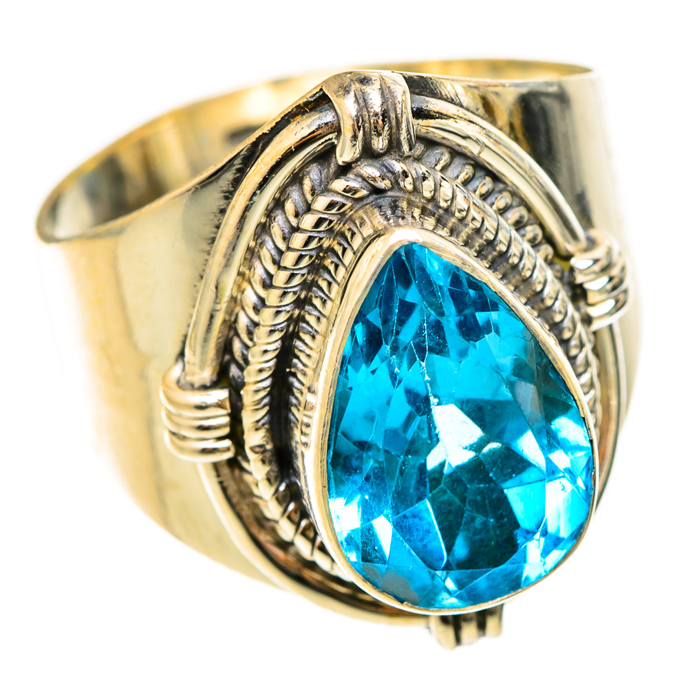 Blue Topaz Rings handcrafted by Ana Silver Co - RING123213 - Photo 2