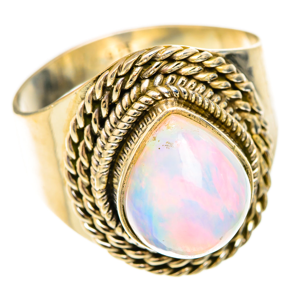 Ethiopian Opal Rings handcrafted by Ana Silver Co - RING123217 - Photo 2