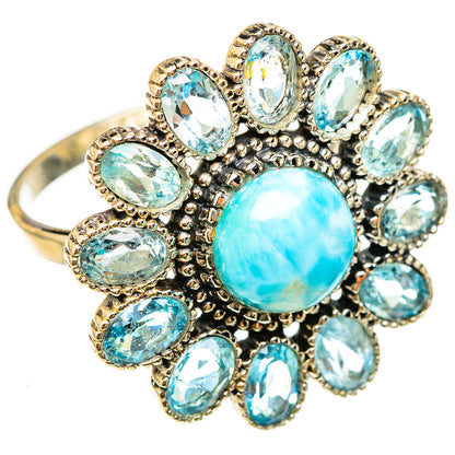 Larimar Rings handcrafted by Ana Silver Co - RING123221 - Photo 2