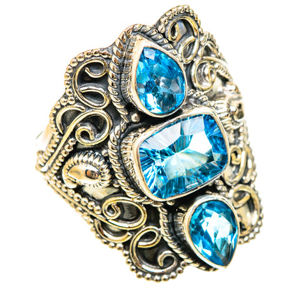 Swiss Blue Topaz Rings handcrafted by Ana Silver Co - RING123222 - Photo 2