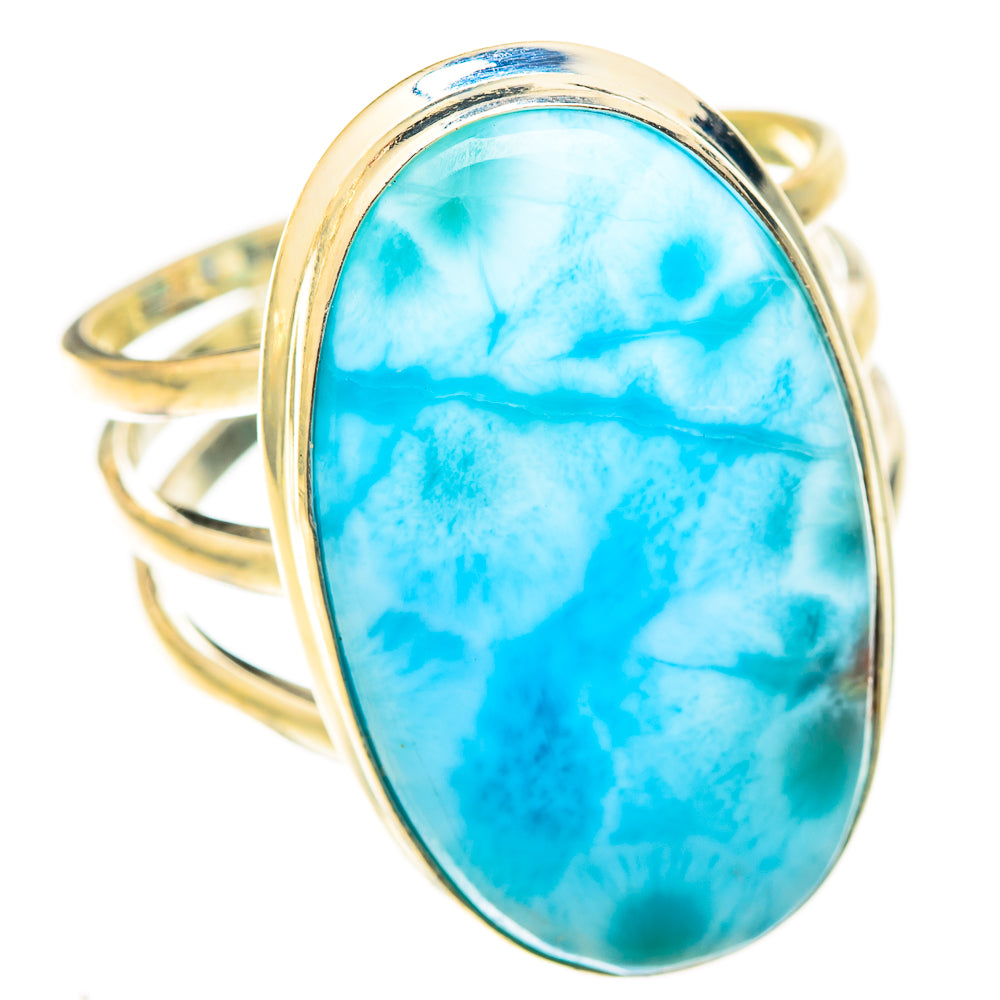 Larimar Rings handcrafted by Ana Silver Co - RING123225 - Photo 2