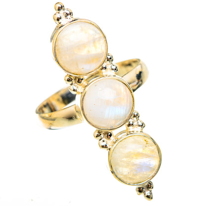 Rainbow Moonstone Rings handcrafted by Ana Silver Co - RING123256 - Photo 2