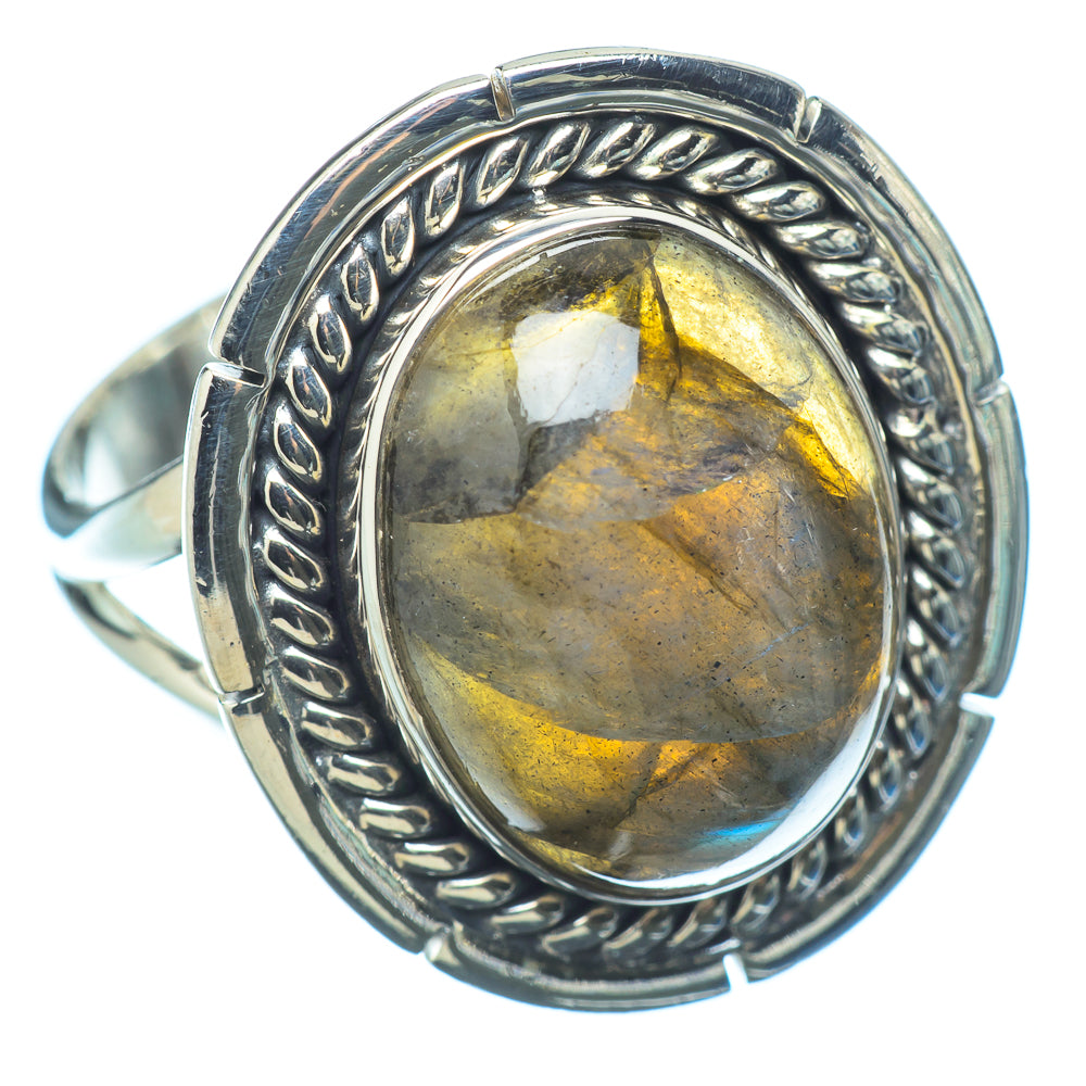Labradorite Rings handcrafted by Ana Silver Co - RING12325
