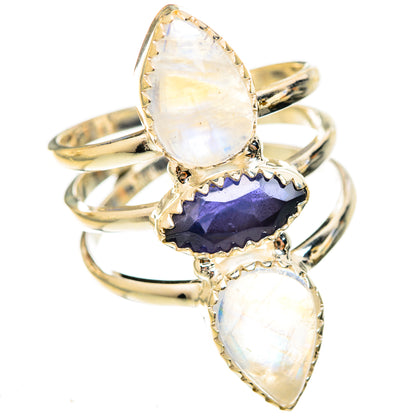 Rainbow Moonstone Rings handcrafted by Ana Silver Co - RING123272 - Photo 2
