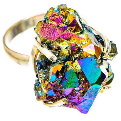 Titanium Sunshine Druzy Rings handcrafted by Ana Silver Co - RING123275 - Photo 2