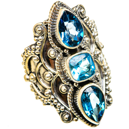 Swiss Blue Topaz Rings handcrafted by Ana Silver Co - RING123276 - Photo 2
