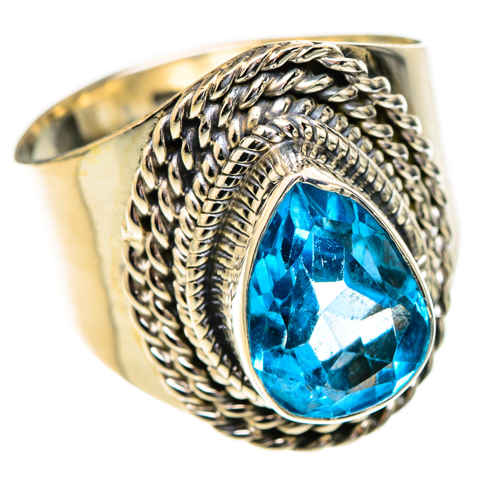 Swiss Blue Topaz Rings handcrafted by Ana Silver Co - RING123282 - Photo 2