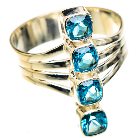 Swiss Blue Topaz Rings handcrafted by Ana Silver Co - RING123284 - Photo 2