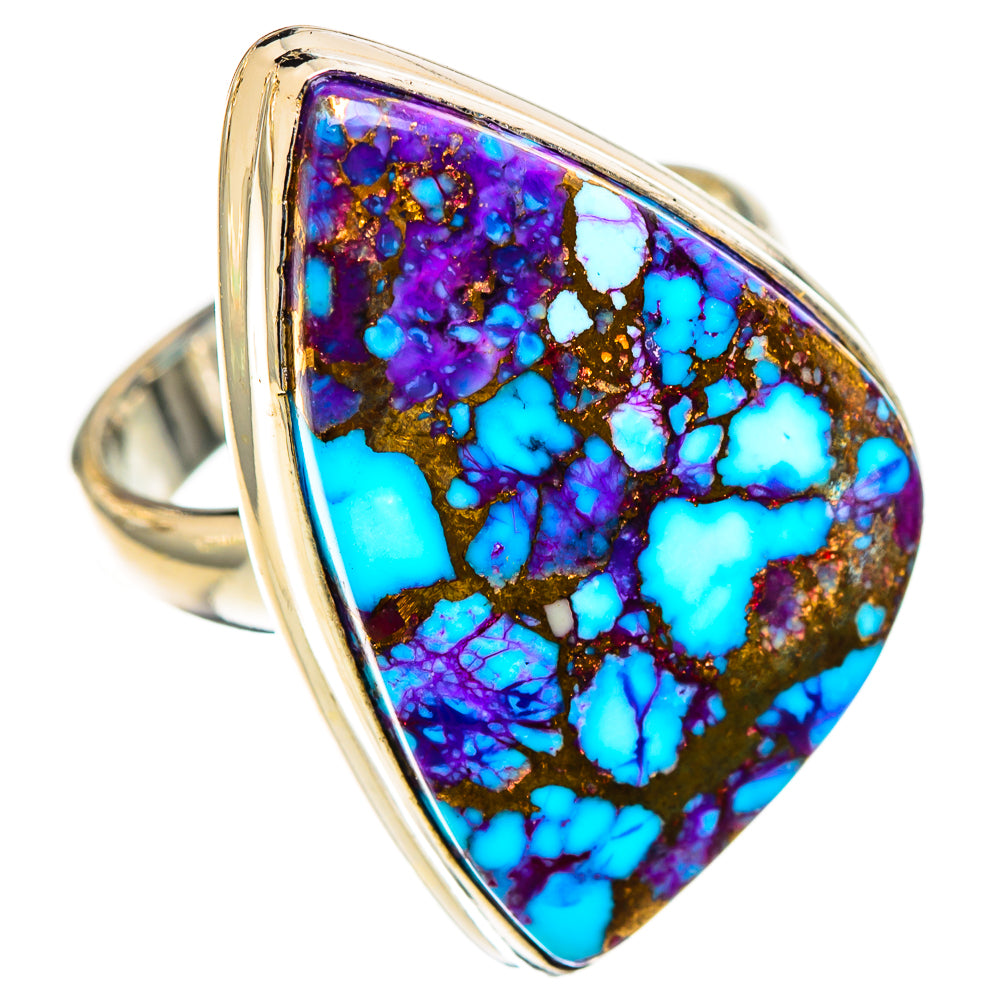 Purple Copper Composite Turquoise Rings handcrafted by Ana Silver Co - RING123294 - Photo 2