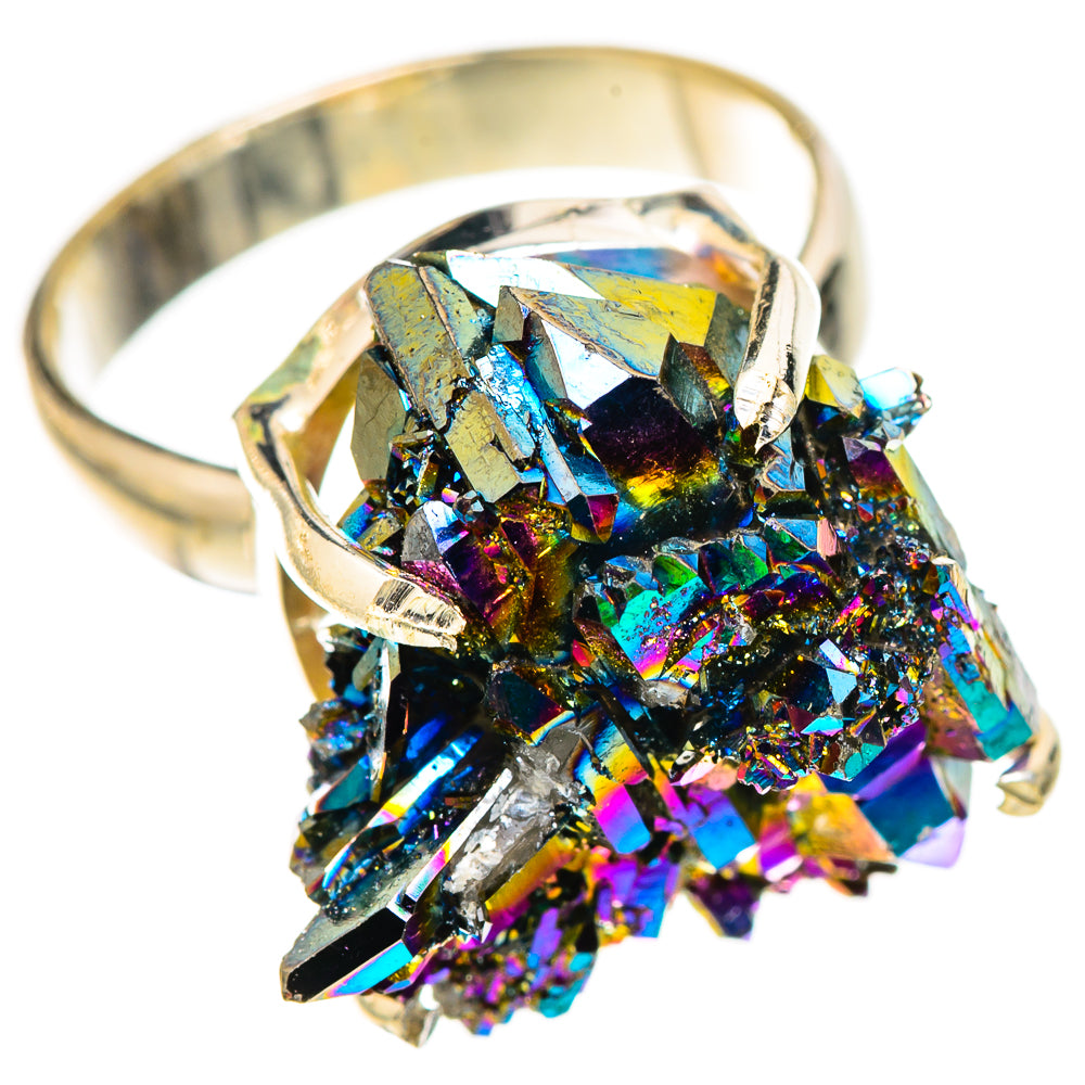 Titanium Druzy Rings handcrafted by Ana Silver Co - RING123300 - Photo 2
