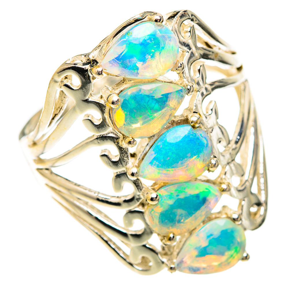 Ethiopian Opal Rings handcrafted by Ana Silver Co - RING123323 - Photo 2