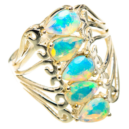 Ethiopian Opal Rings handcrafted by Ana Silver Co - RING123323 - Photo 2