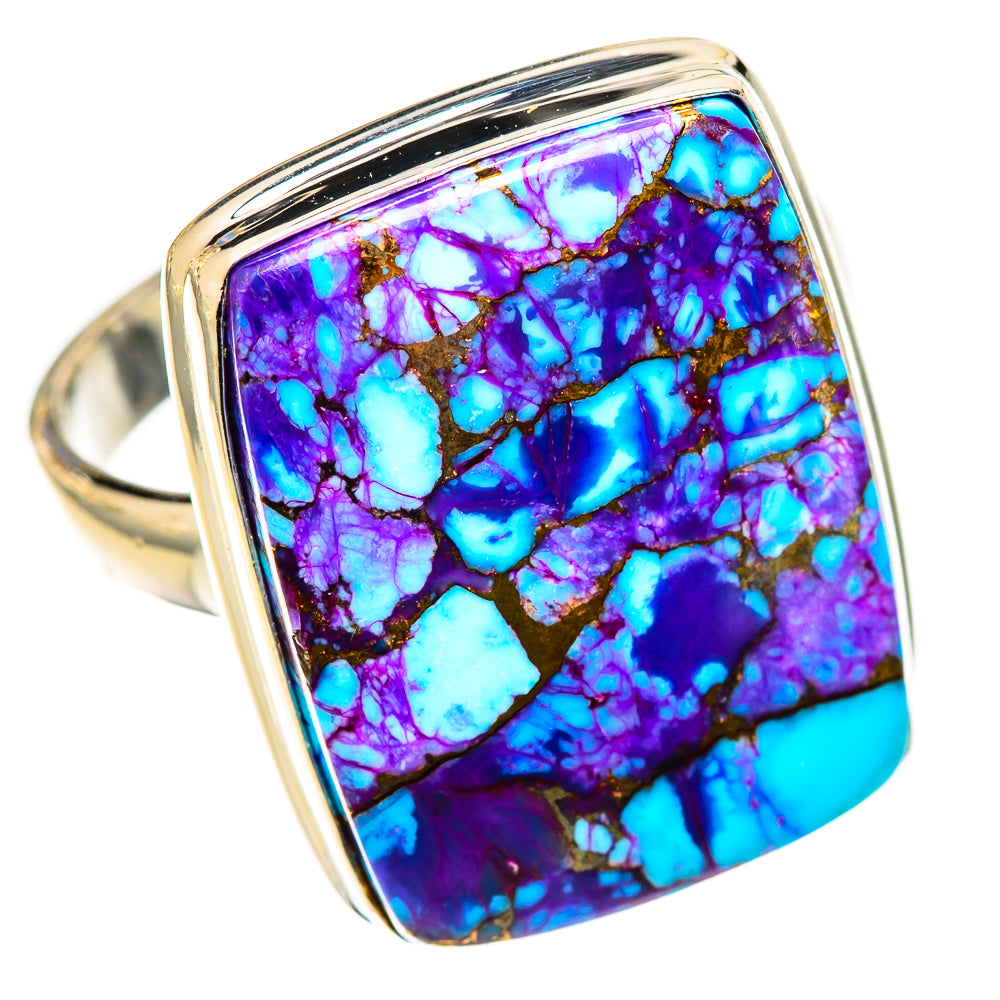Purple Copper Composite Turquoise Rings handcrafted by Ana Silver Co - RING123338 - Photo 2