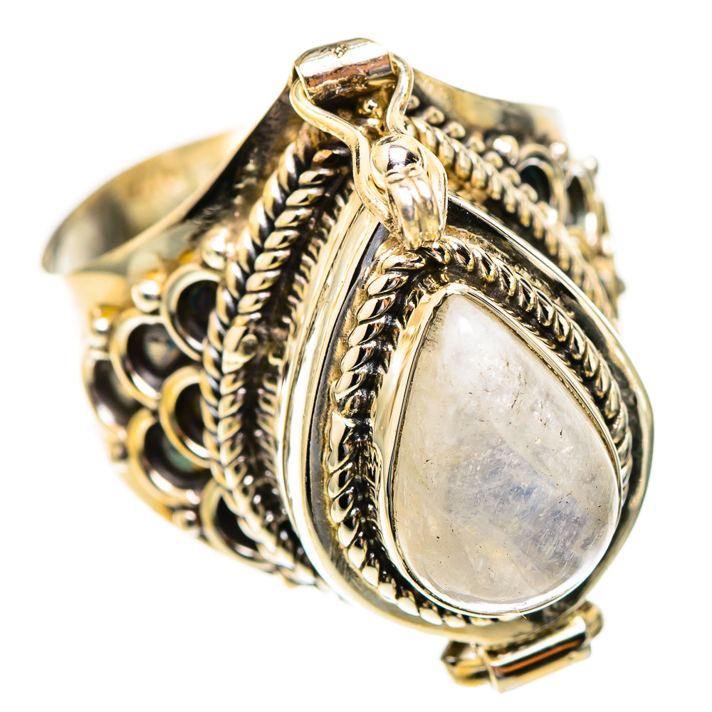 Rainbow Moonstone Rings handcrafted by Ana Silver Co - RING123341 - Photo 2