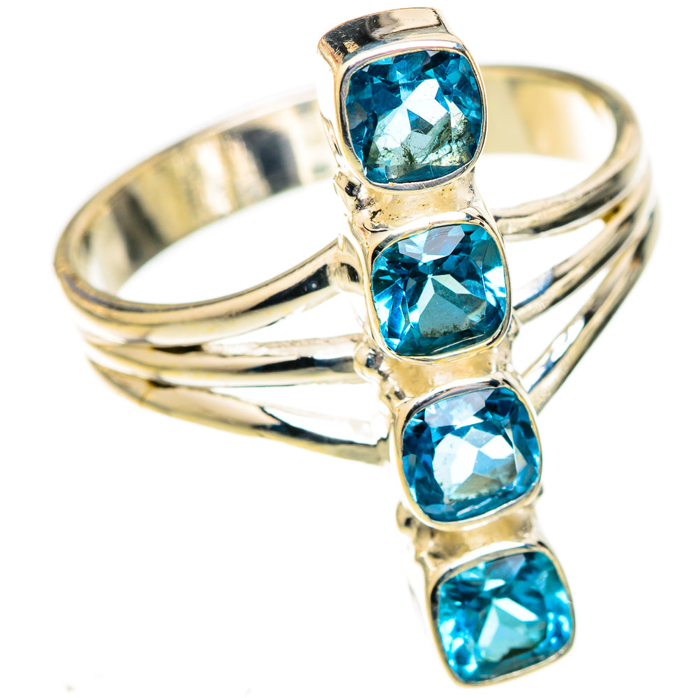 Swiss Blue Topaz Rings handcrafted by Ana Silver Co - RING123347 - Photo 2