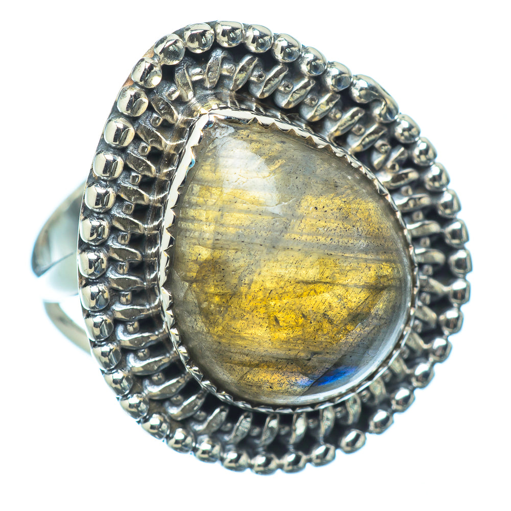 Labradorite Rings handcrafted by Ana Silver Co - RING12335