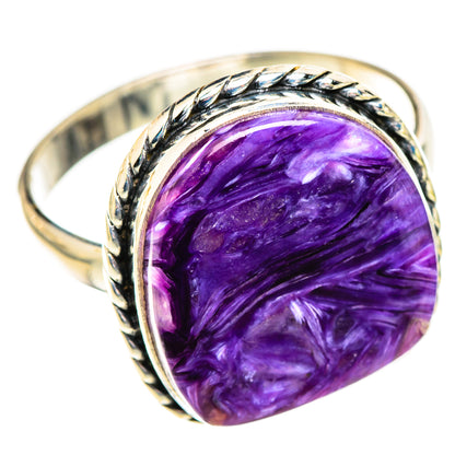 Charoite Rings handcrafted by Ana Silver Co - RING123358 - Photo 2