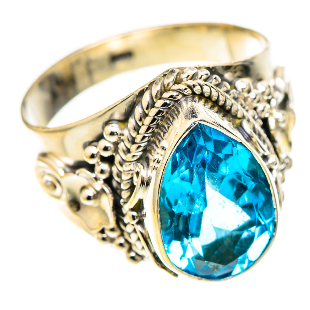 Swiss Blue Topaz Rings handcrafted by Ana Silver Co - RING123369 - Photo 2