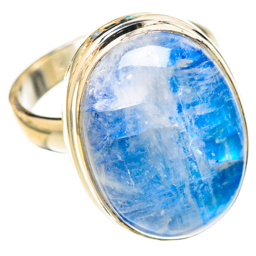 Rainbow Moonstone Rings handcrafted by Ana Silver Co - RING123381 - Photo 2