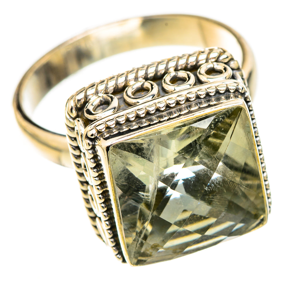 Green Amethyst Rings handcrafted by Ana Silver Co - RING123387 - Photo 2