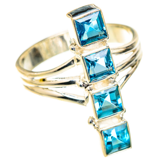 Swiss Blue Topaz Rings handcrafted by Ana Silver Co - RING123398 - Photo 2