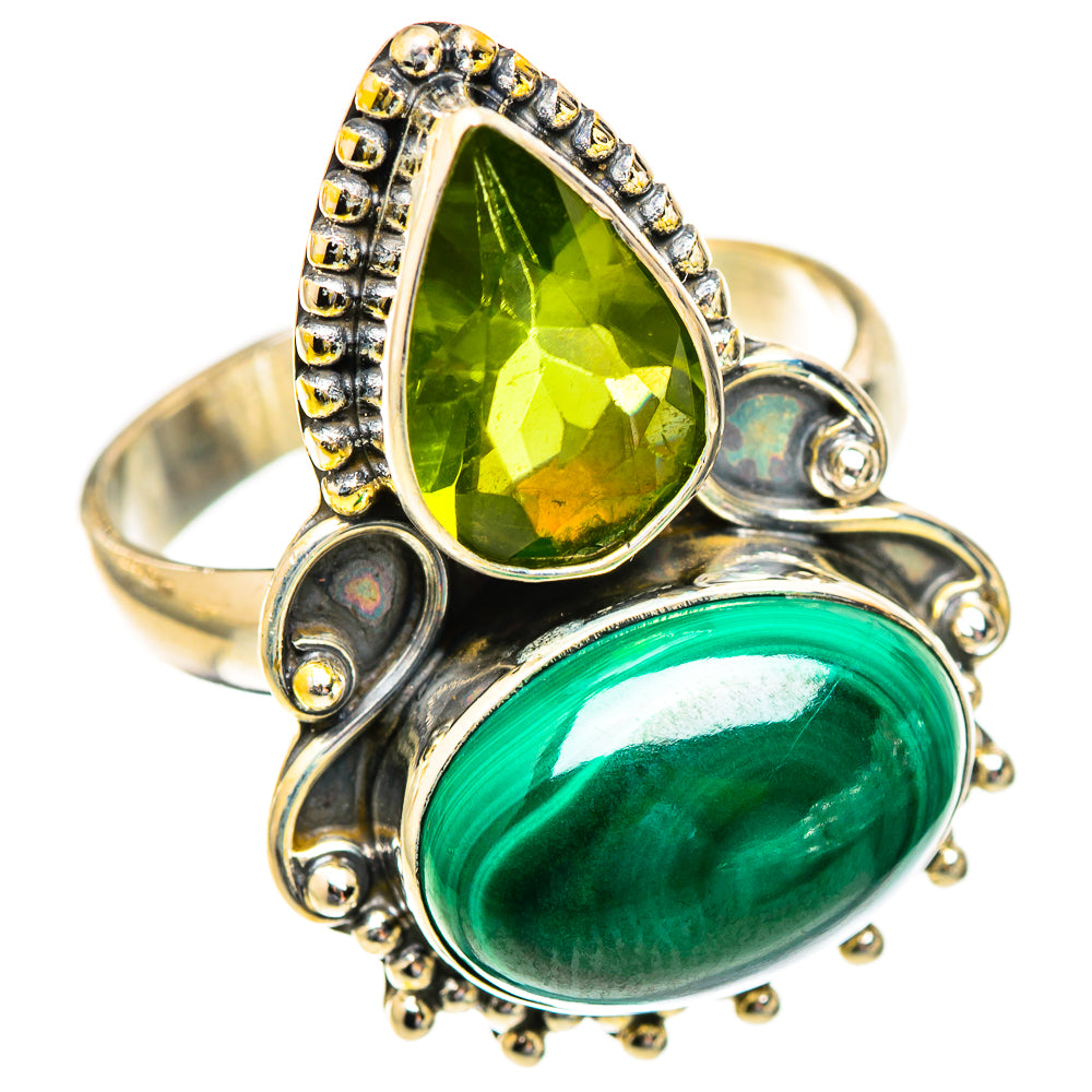 Malachite Rings handcrafted by Ana Silver Co - RING123403 - Photo 2
