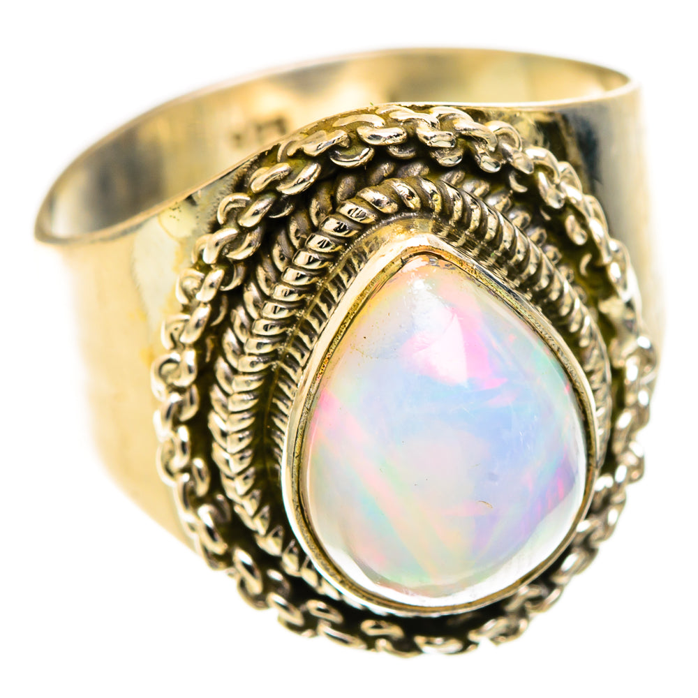 Rainbow Moonstone Rings handcrafted by Ana Silver Co - RING123426 - Photo 2