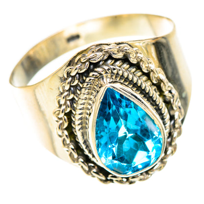 Swiss Blue Topaz Rings handcrafted by Ana Silver Co - RING123429 - Photo 2
