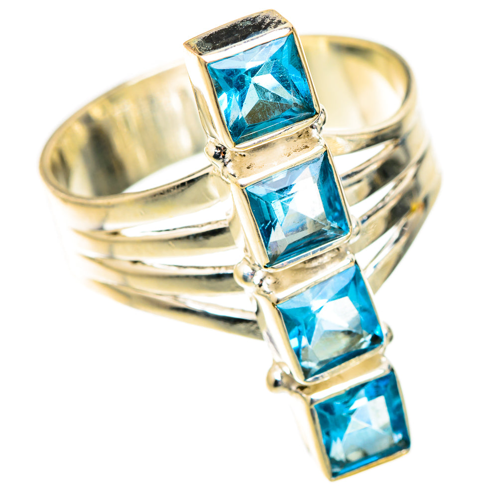 Swiss Blue Topaz Rings handcrafted by Ana Silver Co - RING123430 - Photo 2