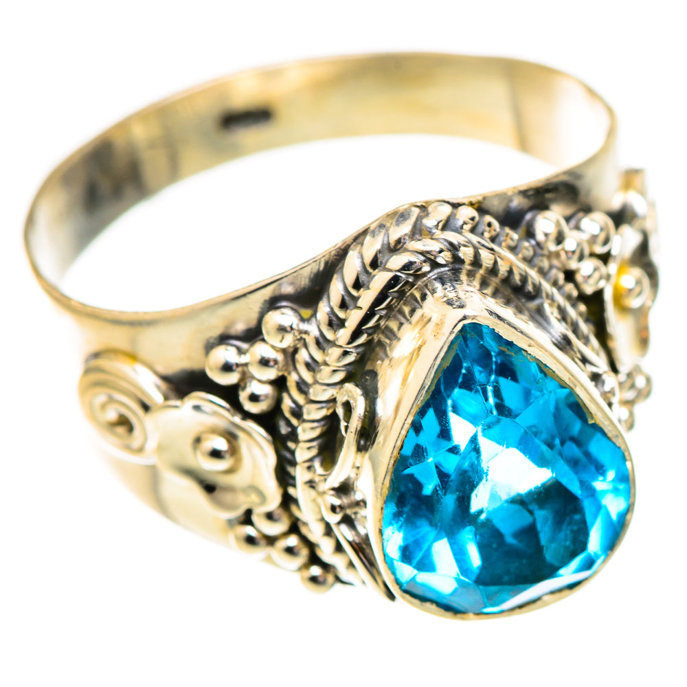 Swiss Blue Topaz Rings handcrafted by Ana Silver Co - RING123436 - Photo 2