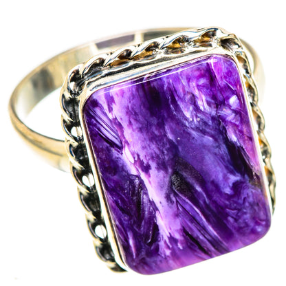 Charoite Rings handcrafted by Ana Silver Co - RING123443 - Photo 2