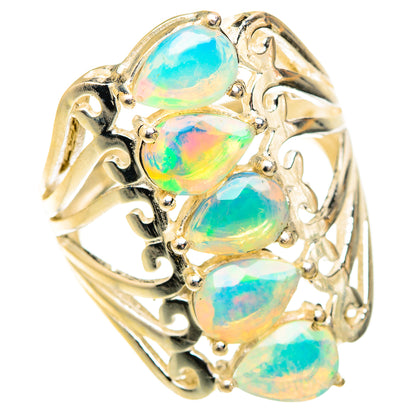Ethiopian Opal Rings handcrafted by Ana Silver Co - RING123445 - Photo 2