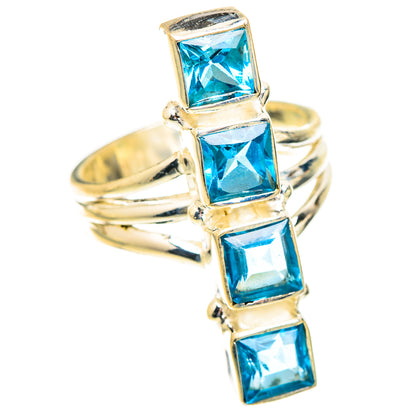 Swiss Blue Topaz Rings handcrafted by Ana Silver Co - RING123449 - Photo 2