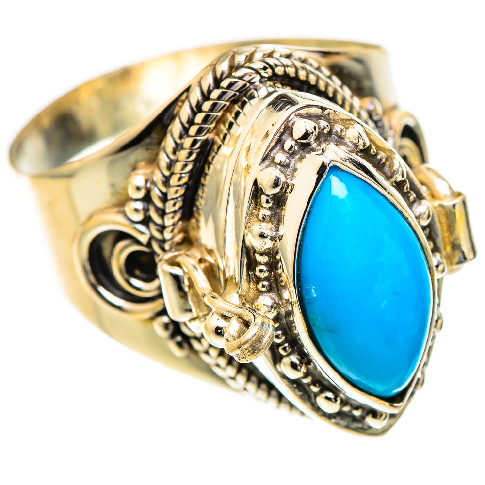 Sleeping Beauty Turquoise Rings handcrafted by Ana Silver Co - RING123459 - Photo 2