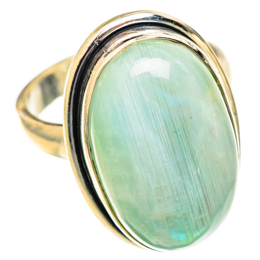 Green Moonstone Rings handcrafted by Ana Silver Co - RING123462 - Photo 2