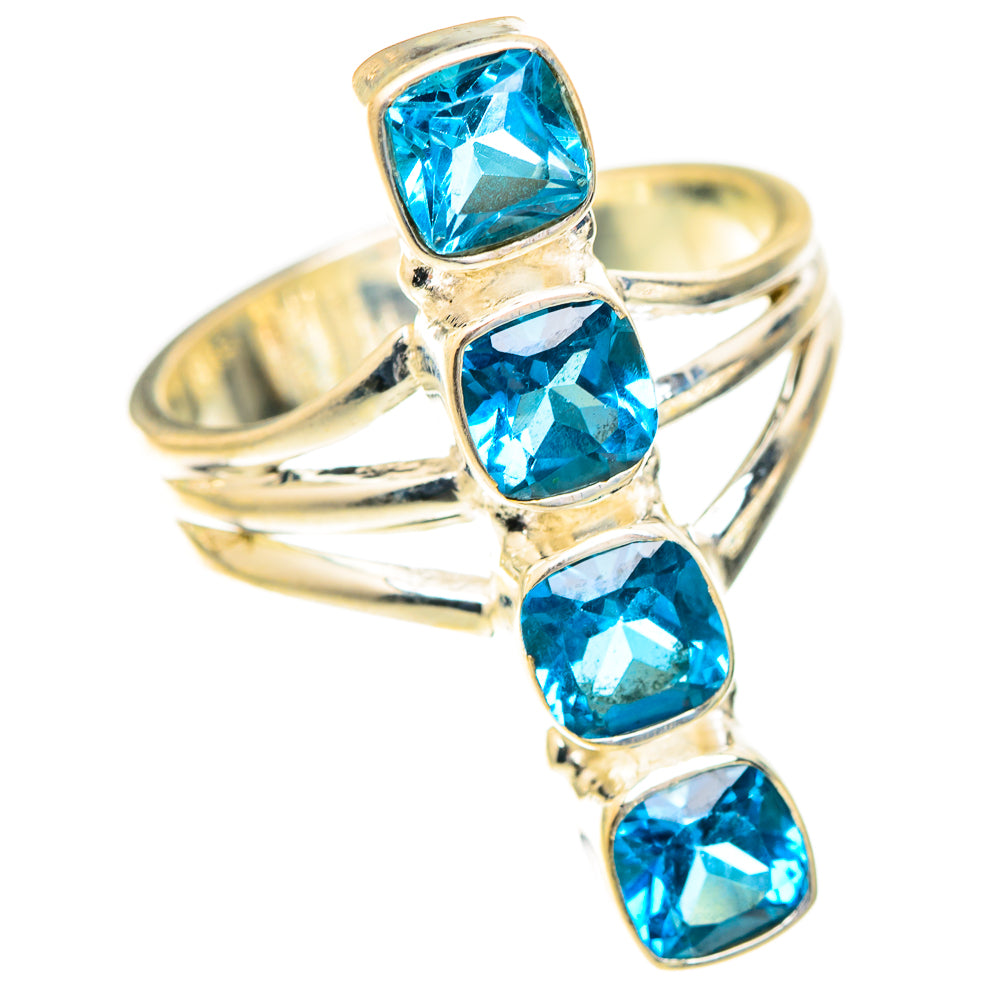 Swiss Blue Topaz Rings handcrafted by Ana Silver Co - RING123471 - Photo 2