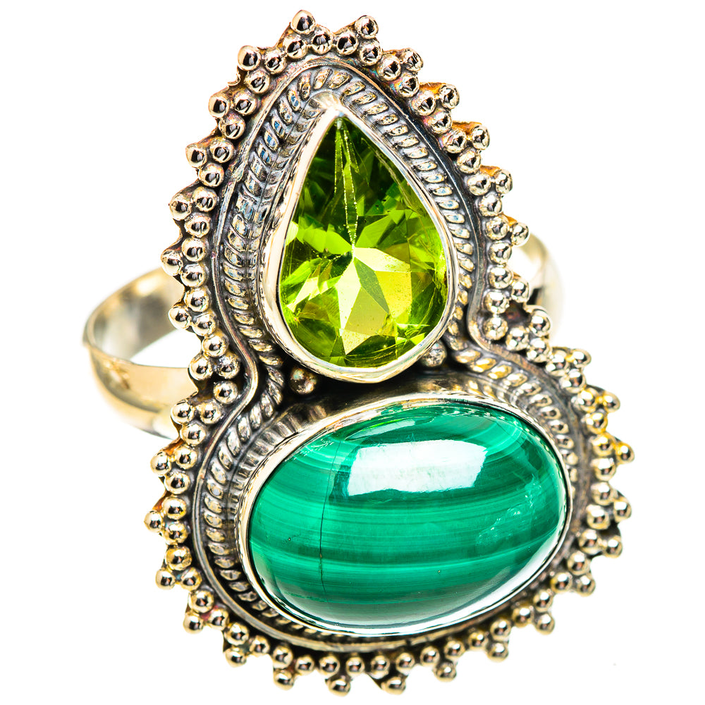 Malachite Rings handcrafted by Ana Silver Co - RING123491 - Photo 2