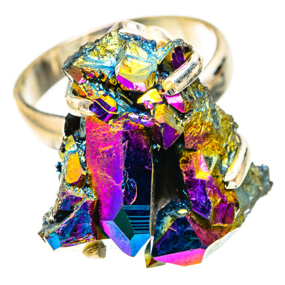 Titanium Sunshine Druzy Rings handcrafted by Ana Silver Co - RING123502 - Photo 2