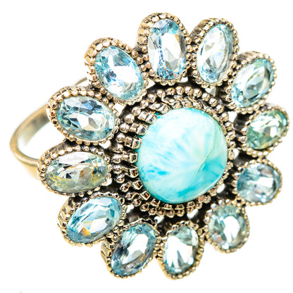 Larimar Rings handcrafted by Ana Silver Co - RING123507 - Photo 2