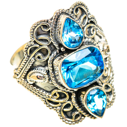 Swiss Blue Topaz Rings handcrafted by Ana Silver Co - RING123515 - Photo 2