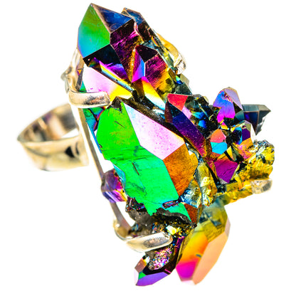 Titanium Sunshine Druzy Rings handcrafted by Ana Silver Co - RING123525 - Photo 2