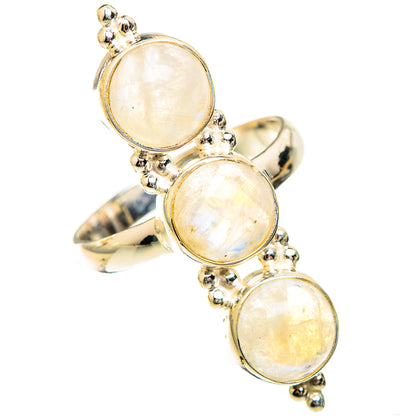 Rainbow Moonstone Rings handcrafted by Ana Silver Co - RING123563 - Photo 2