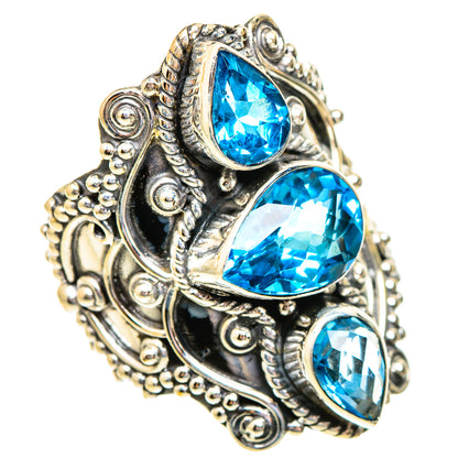 Swiss Blue Topaz Rings handcrafted by Ana Silver Co - RING123571 - Photo 2
