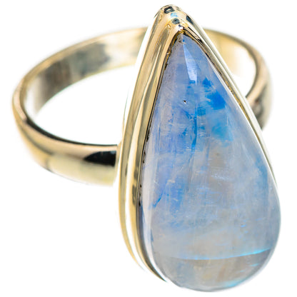 Rainbow Moonstone Rings handcrafted by Ana Silver Co - RING123586 - Photo 2