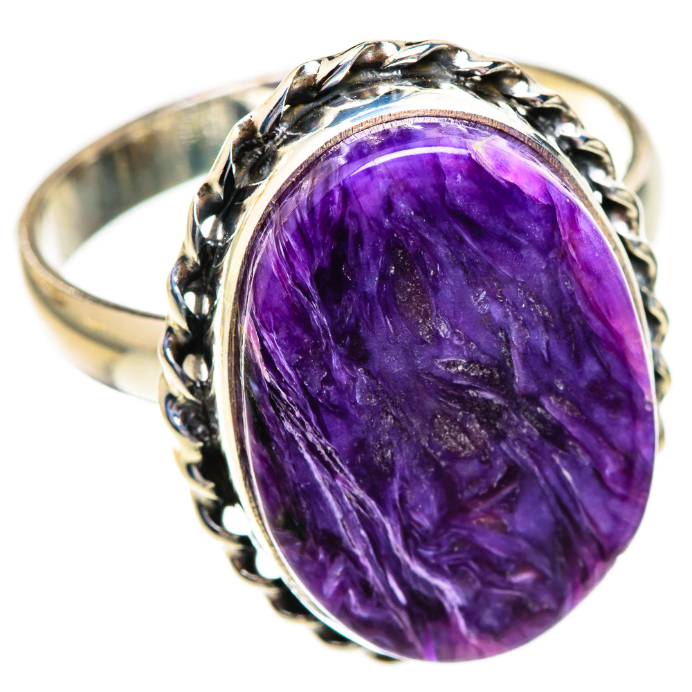 Charoite Rings handcrafted by Ana Silver Co - RING123601 - Photo 2