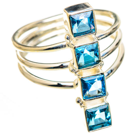 Swiss Blue Topaz Rings handcrafted by Ana Silver Co - RING123611 - Photo 2