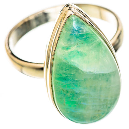 Green Moonstone Rings handcrafted by Ana Silver Co - RING123614 - Photo 2
