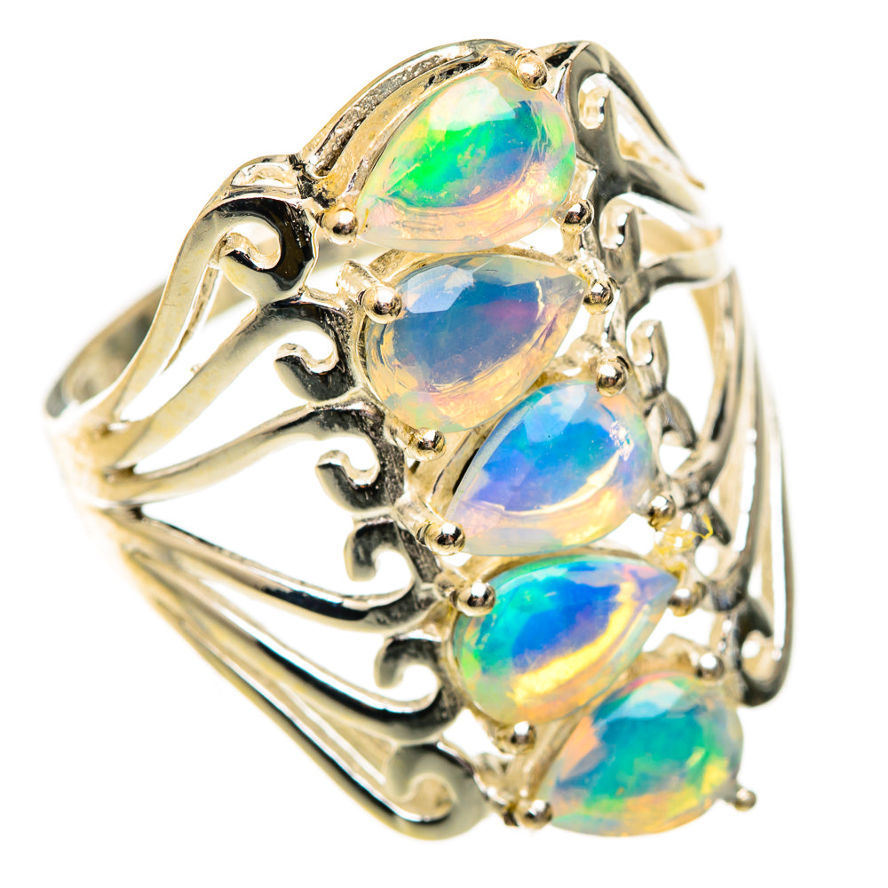 Ethiopian Opal Rings handcrafted by Ana Silver Co - RING123625 - Photo 2