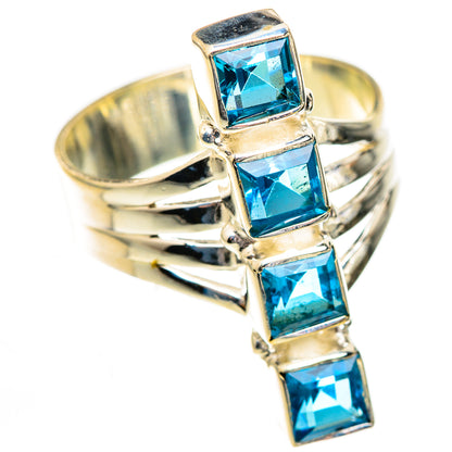 Swiss Blue Topaz Rings handcrafted by Ana Silver Co - RING123629 - Photo 2